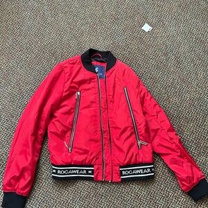Rocawear Red & Black Bomber Jacket Size M